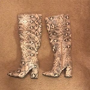 High boots, high heel, size 6